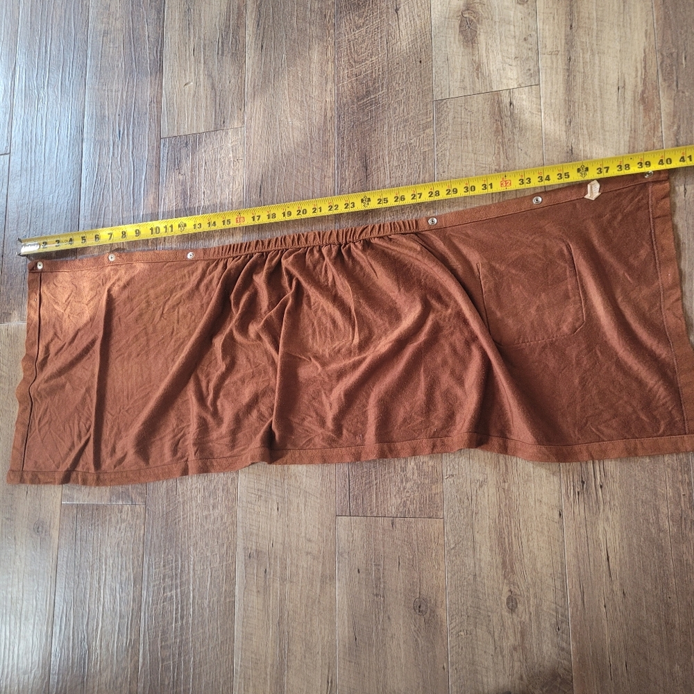 True Vintage 60s Burnt Orange Mens Wrap Around Towel/t133 - Picture 7 of 11